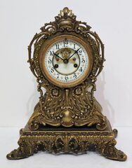 Waterbury Clock Co. “Varick” bronzed shelf clock,ca. 1906.