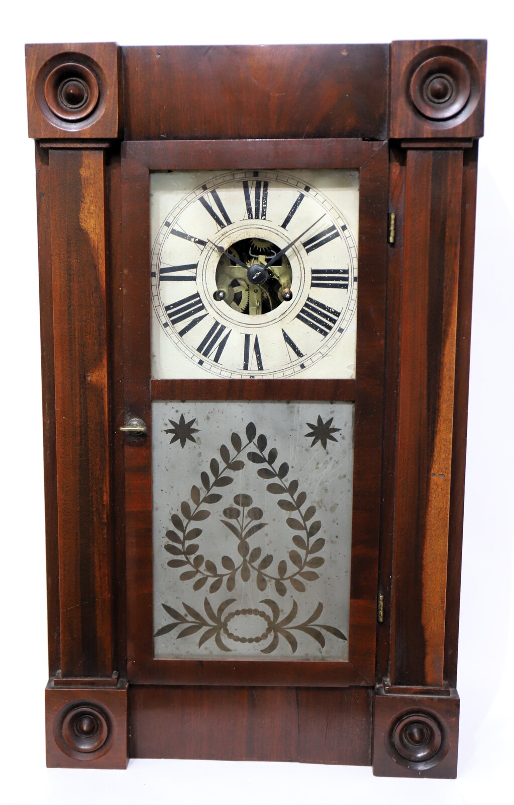 Chauncey Jerome miniature flat column shelf clock, ca. 1843. — Antique Clocks Price Guide