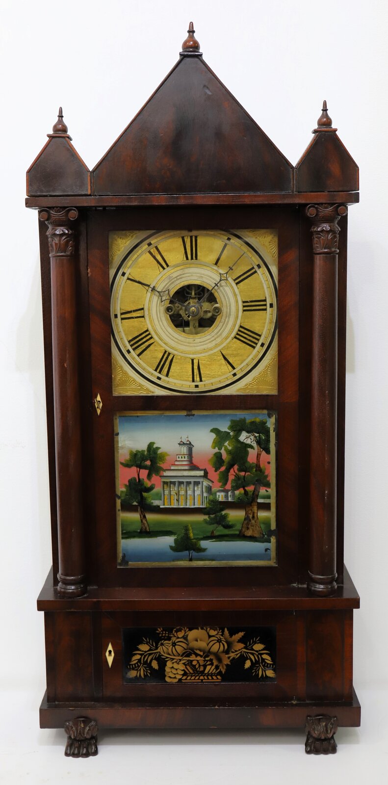 Spencer, Hotchkiss & Co. Eight Day Repeating Brass Clock, 1829–1840. — Antique Clocks Price Guide