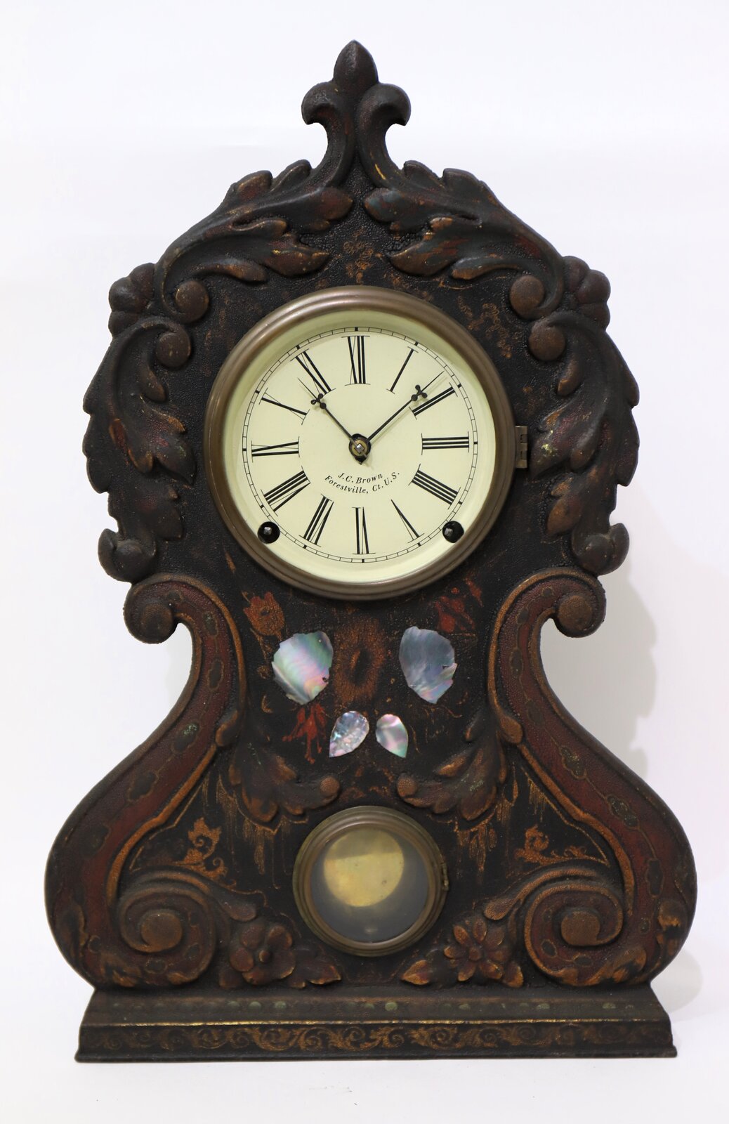 J.C. Brown iron case, ca. 1850. — Antique Clocks Price Guide