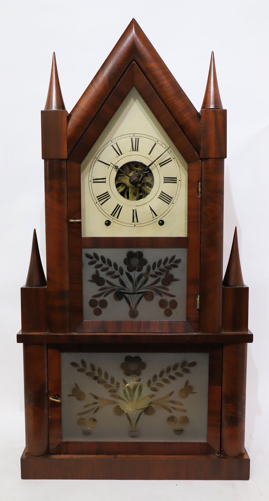 Birge & Fuller double-steeple fusee, 1844-1848. — Antique Clocks Price Guide