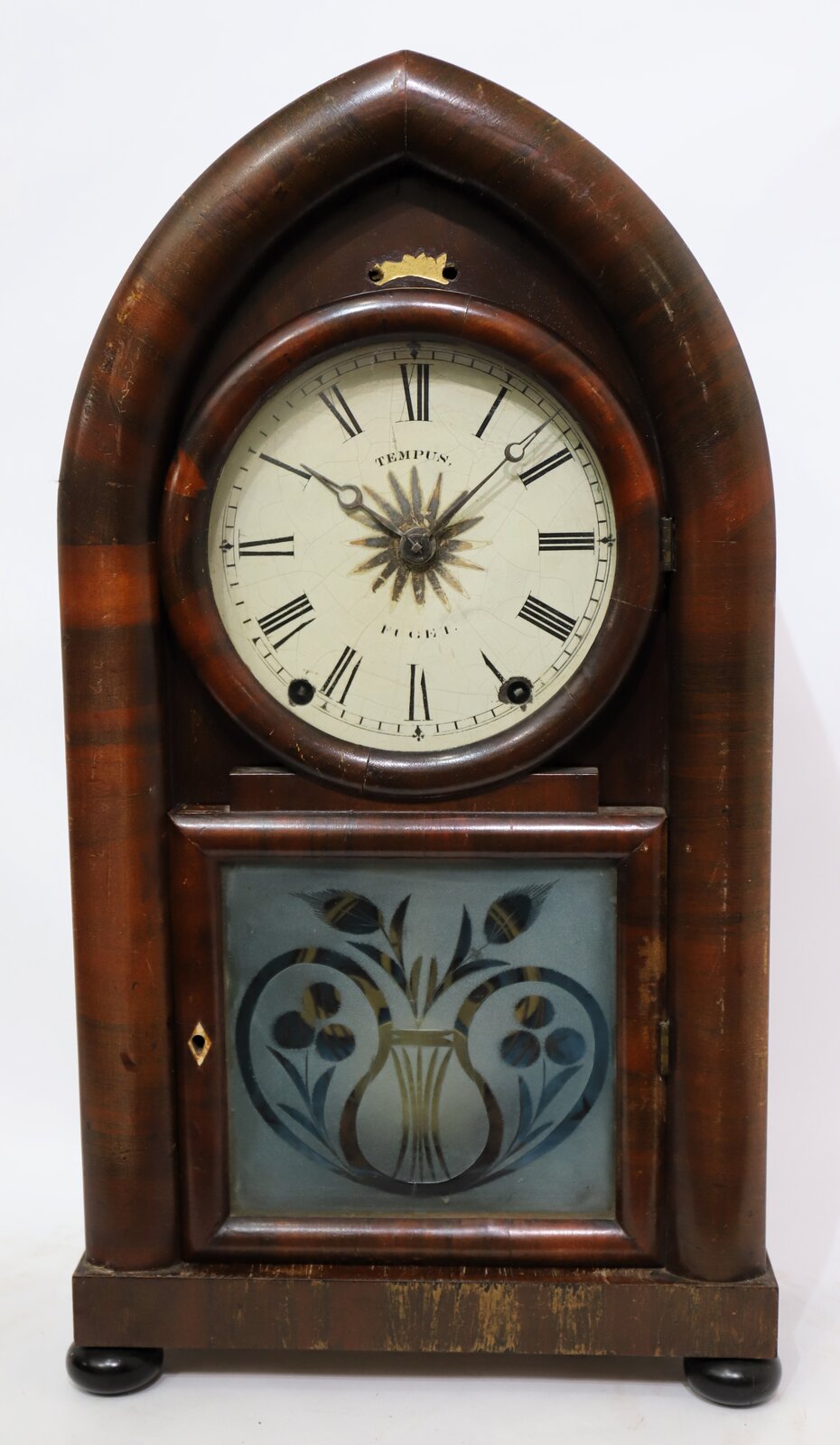 E.C. Brewster & Co. early round gothic (beehive), ca.1840. — Antique Clocks Price Guide