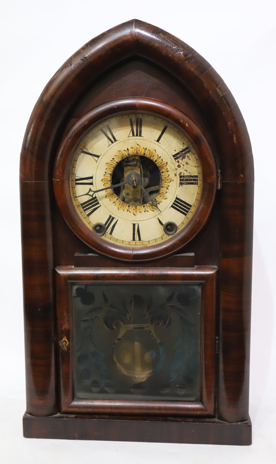 E.C. Brewster & Co. early round gothic (beehive), ca.1840. — Antique Clocks Price Guide