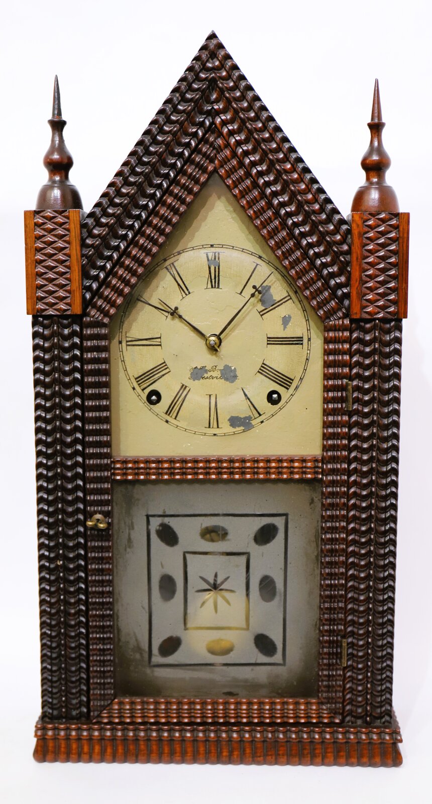 J.C. Brown ripple-front steeple, 1842-1849. — Antique Clocks Price Guide