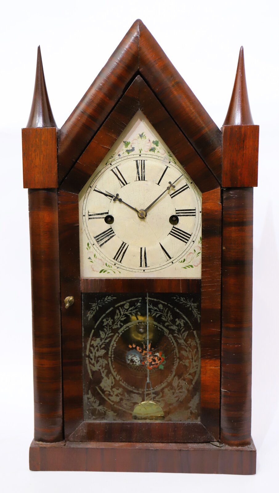 Chauncey Jerome 8-day fusee steeple, 1845-1850. — Antique Clocks Price Guide