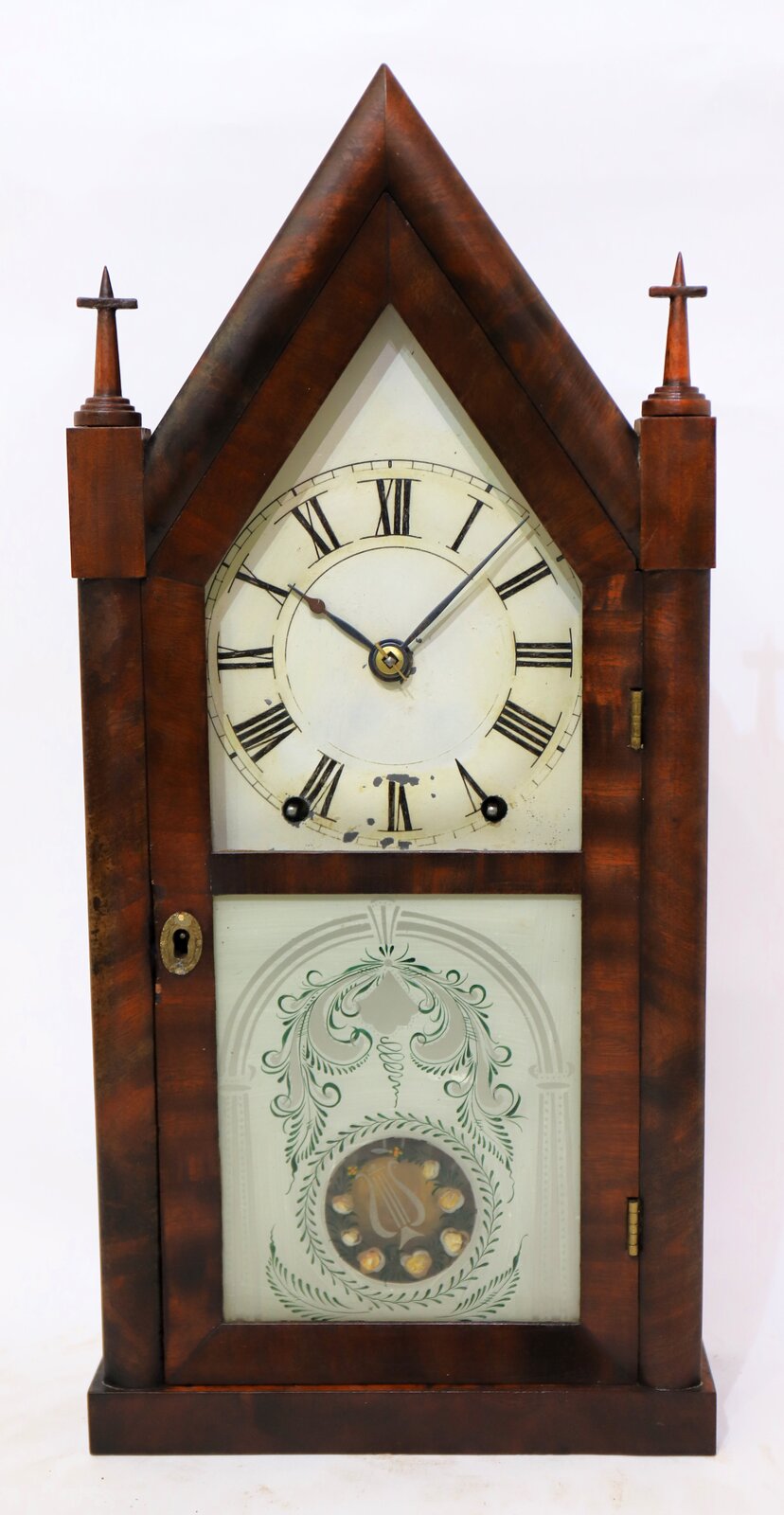 Brewster & Ingrahams steeple with finial crosses, 1843-1852. — Antique Clocks Price Guide