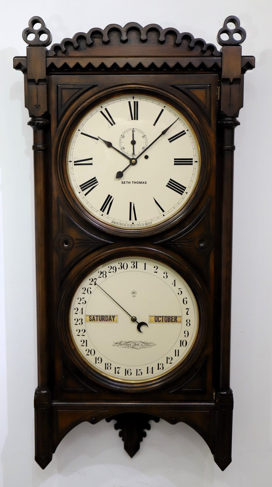 Seth Thomas “Office Calendar No. 5” REPRODUCTION, ca. 1990? — Antique Clocks Price Guide
