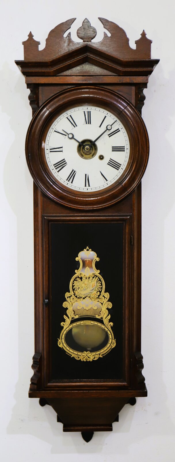 William E. Hadlock wall time piece, ca. 1880. — Antique Clocks Price Guide