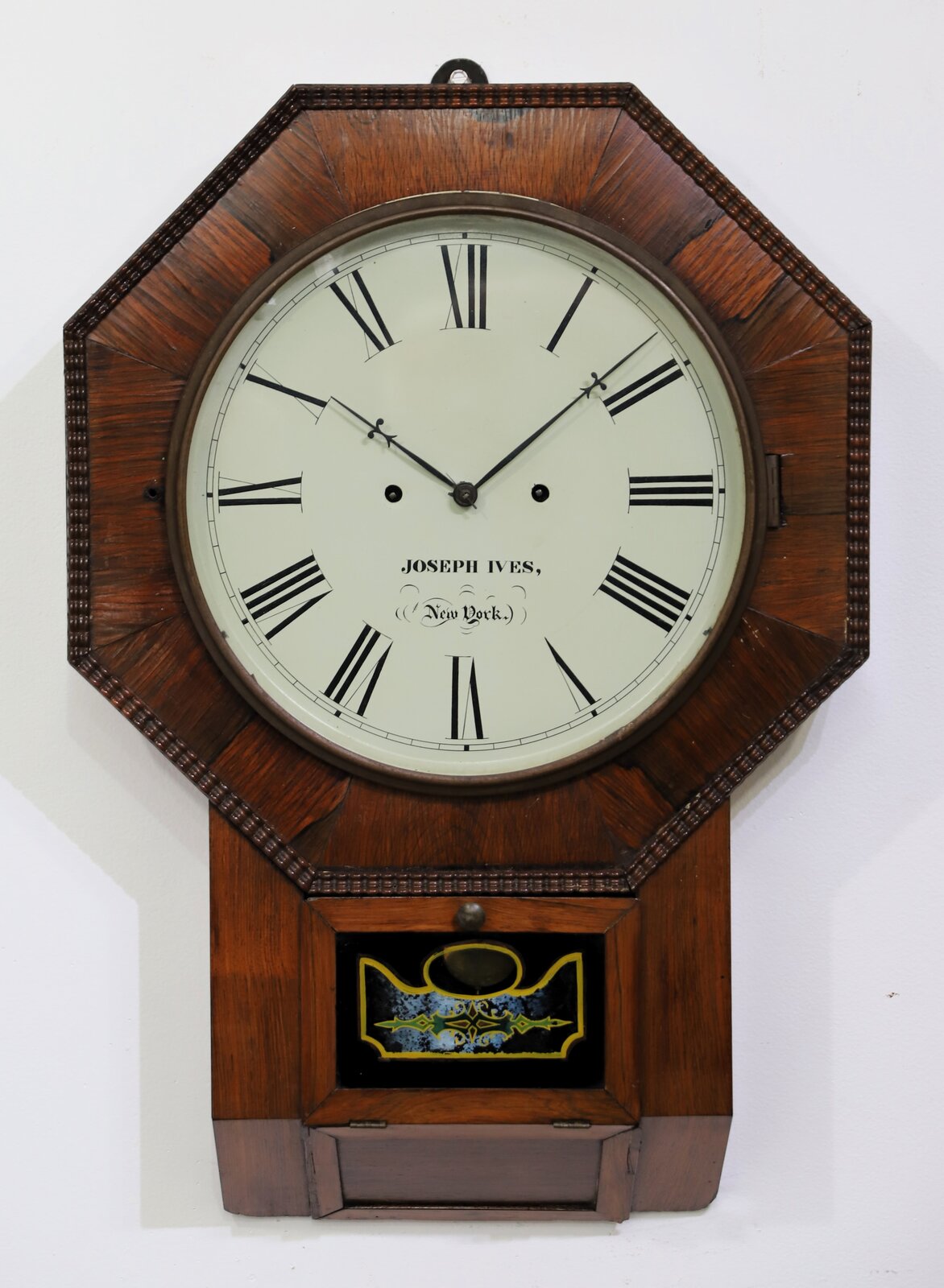 Atkins, Whiting & Co. “Octagon Drop XX” with wagon spring, 1851–1855. — Antique Clocks Price Guide