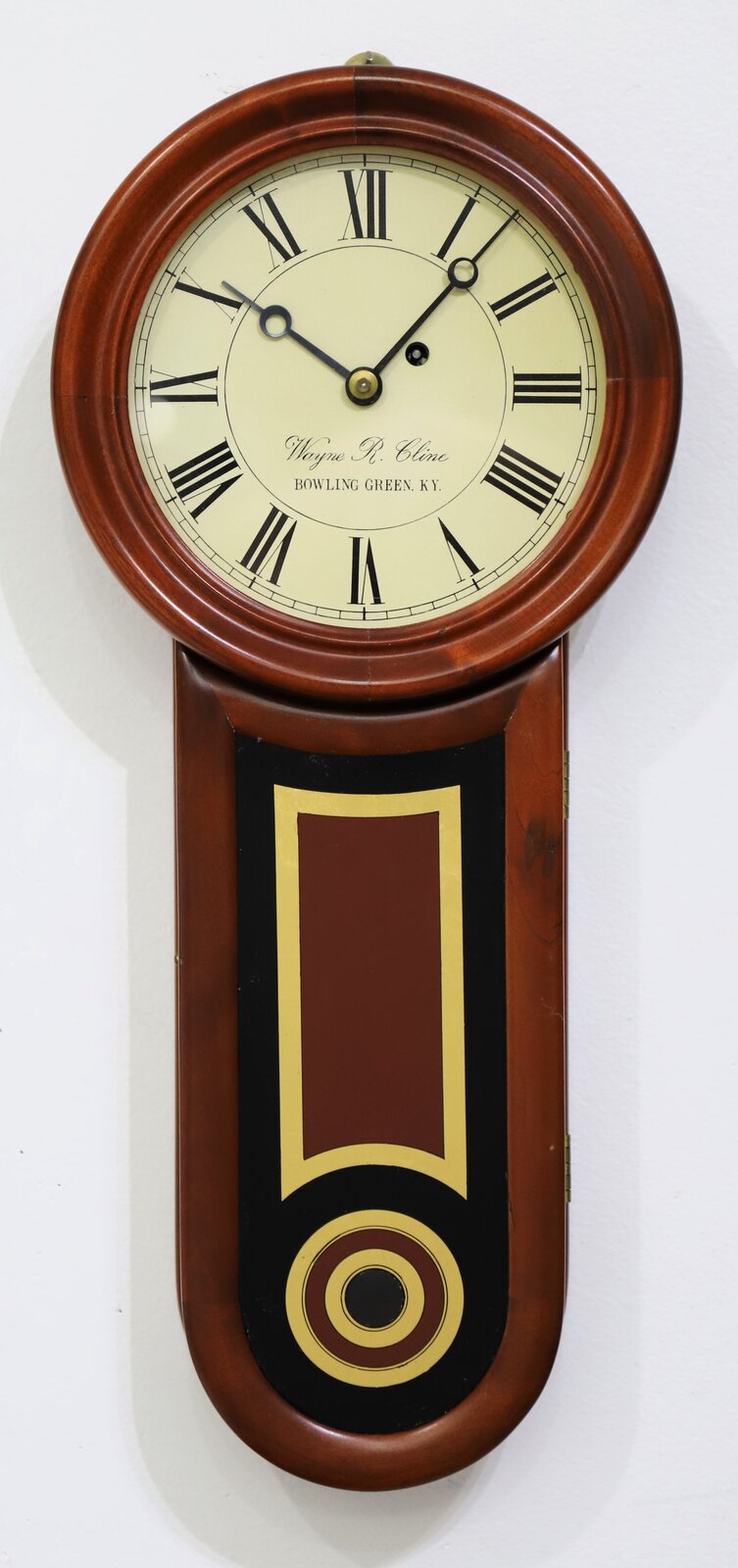 Wayne Cline miniature “E. Howard No. 11 (Keyhole) Regulator”, ca. 1995? — Antique Clocks Price Guide