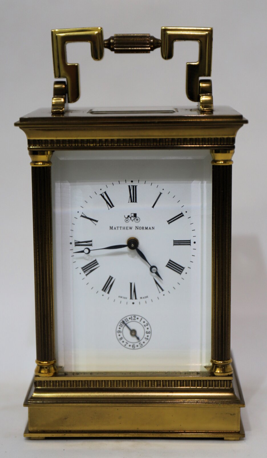 Matthew Norman “Corinthien” carriage clock, ca. 1990. — Antique Clocks Price Guide