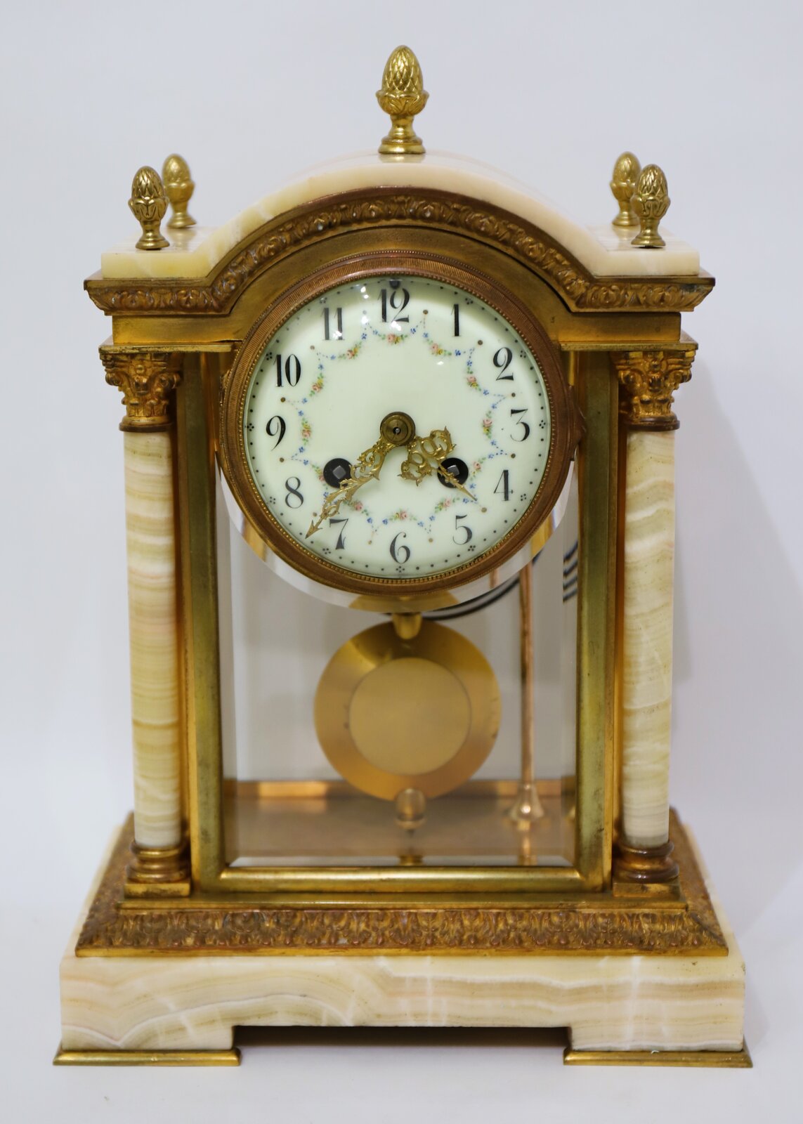 AD Mougin onyx shelf clock, ca. 1890. — Antique Clocks Price Guide