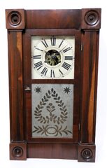 Chauncey Jerome miniature flat column shelf clock, ca. 1843.