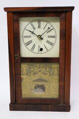 Smith & Goodrich miniature 8-day box clock, 1847-1852.