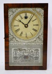 New England Clock Co. cigar box clock, ca. 1851.