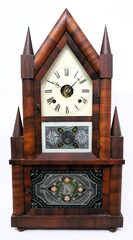 Birge & Fuller 30-hour double-steeple with wagon-spring movement, 1844-1848.