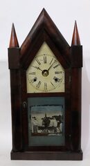 Chauncey Jerome 30-hour steeple with false fusees, 1844-1850.