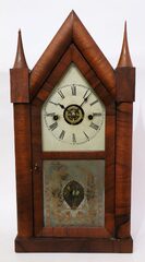 Chauncey Jerome 30-hour steeple with front-mounted springs, 1844-1850.