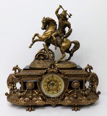 Ansonia Clock Co. “Eureka with Dagobert”, ca. 1894.