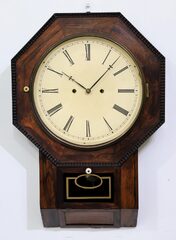 Atkins Clock Co. “Octagon Drop XX” with 30-day fusee, ca. 1860.