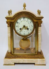 AD Mougin onyx shelf clock, ca. 1890.