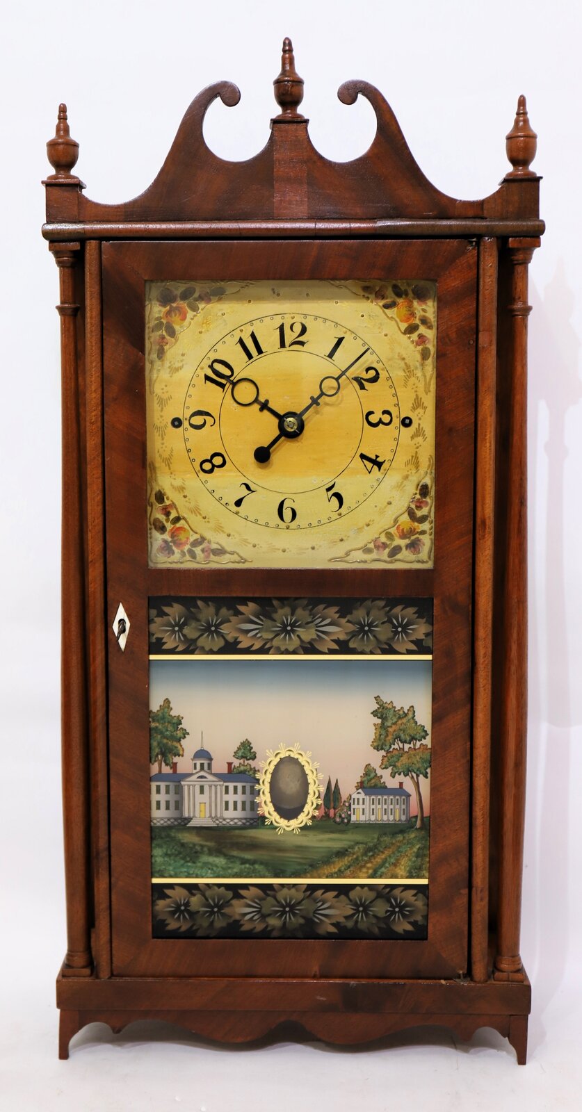 Erastus Hodges miniature (narrow case) pillar & scroll, ca. 1831-1833. — Antique Clocks Price Guide