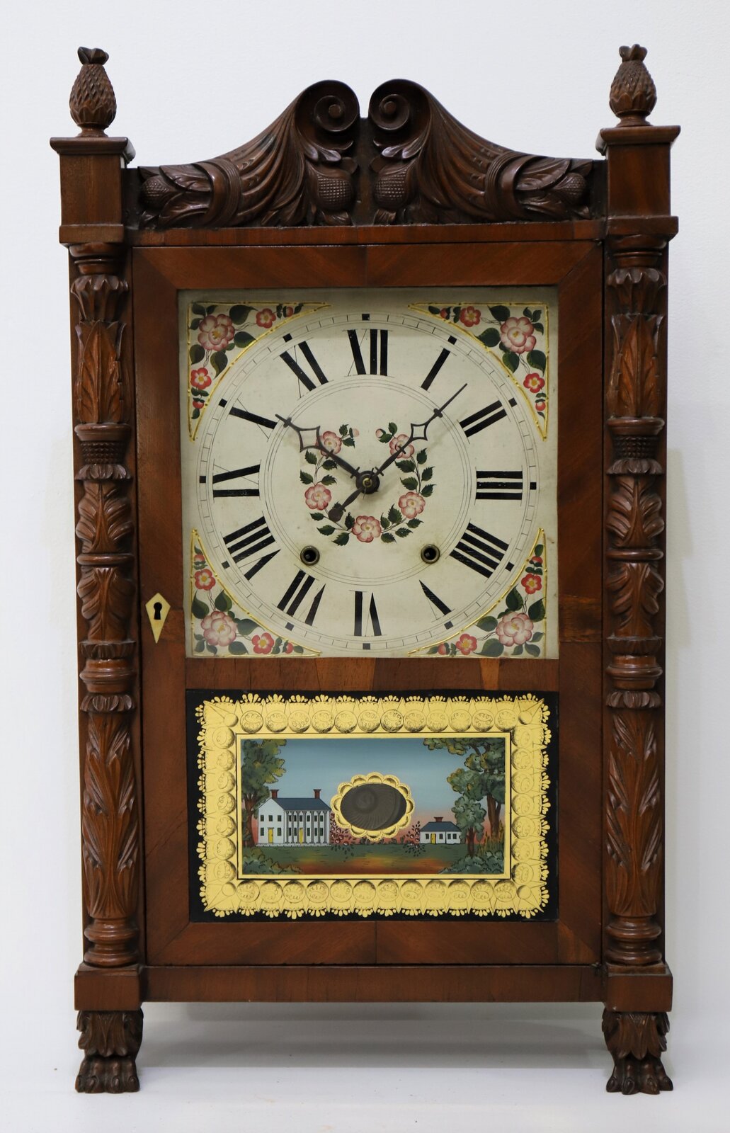 Bishop & Bradley carved column & splat, 1824-1832. — Antique Clocks Price Guide
