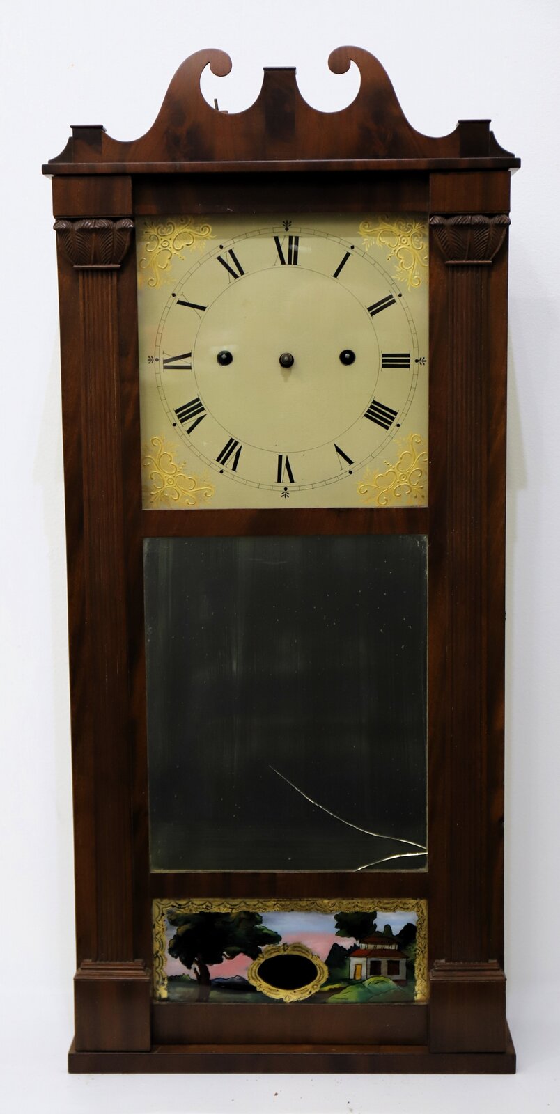 Merriman, Birge & Co. reeded shelf clock, 1820-1822. — Antique Clocks Price Guide