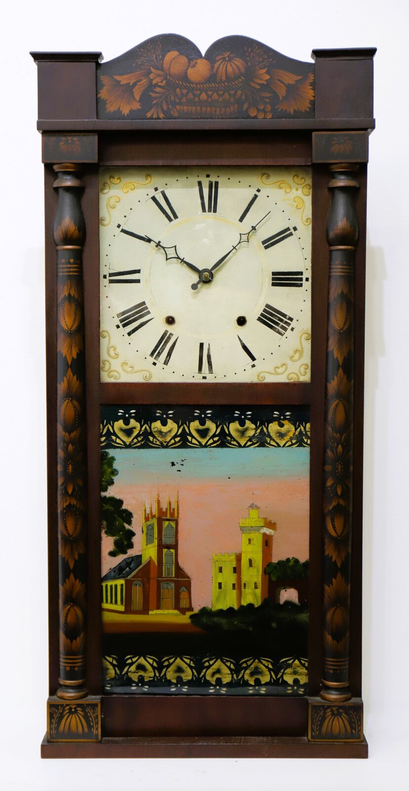 Asaph Hall column & splat shelf clock, 1830-1837. — Antique Clocks Price Guide