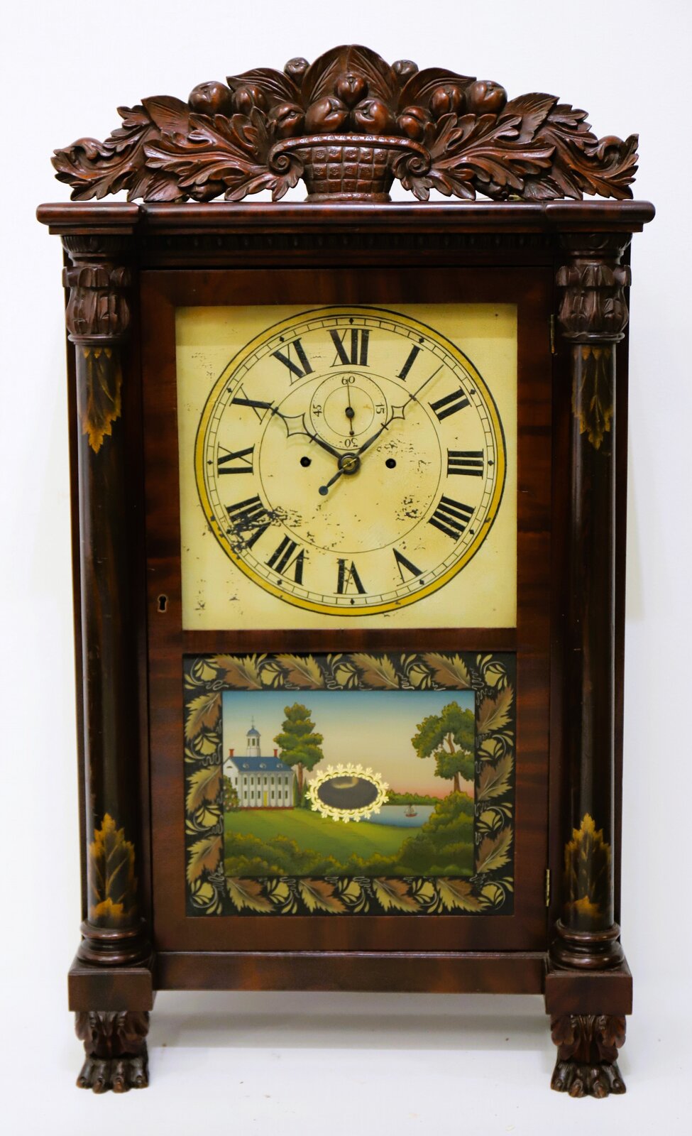 Salem Bridge 8-day brass shelf clock, ca. 1820. — Antique Clocks Price Guide
