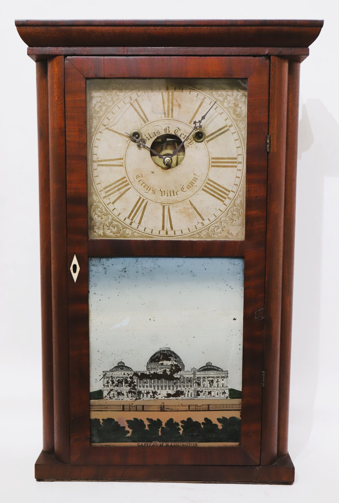 Silas B. Terry 30-hour shelf clock, ca. 1842. — Antique Clocks Price Guide