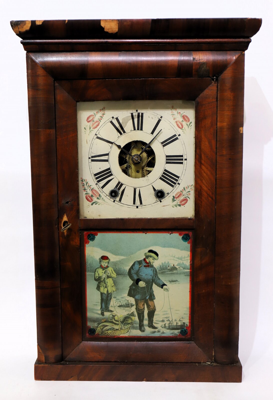 E.C. Brewster & Co. shelf clock with Kirk’s backplate, 1840-1843. — Antique Clocks Price Guide