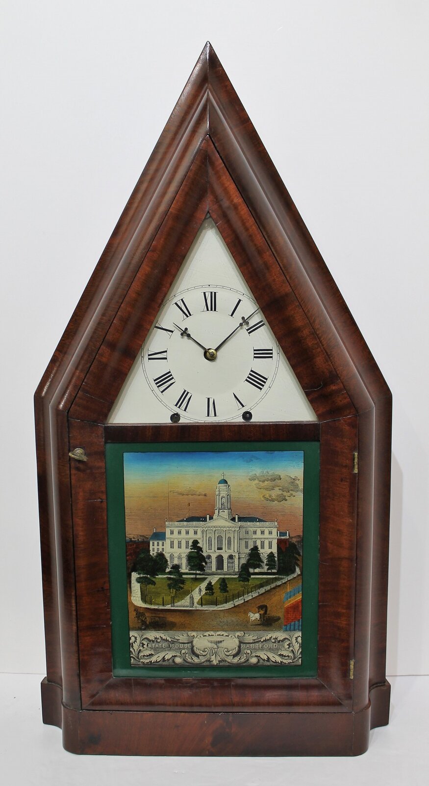 John Hunt oversize OG steeple, ca. 1850. — Antique Clocks Price Guide