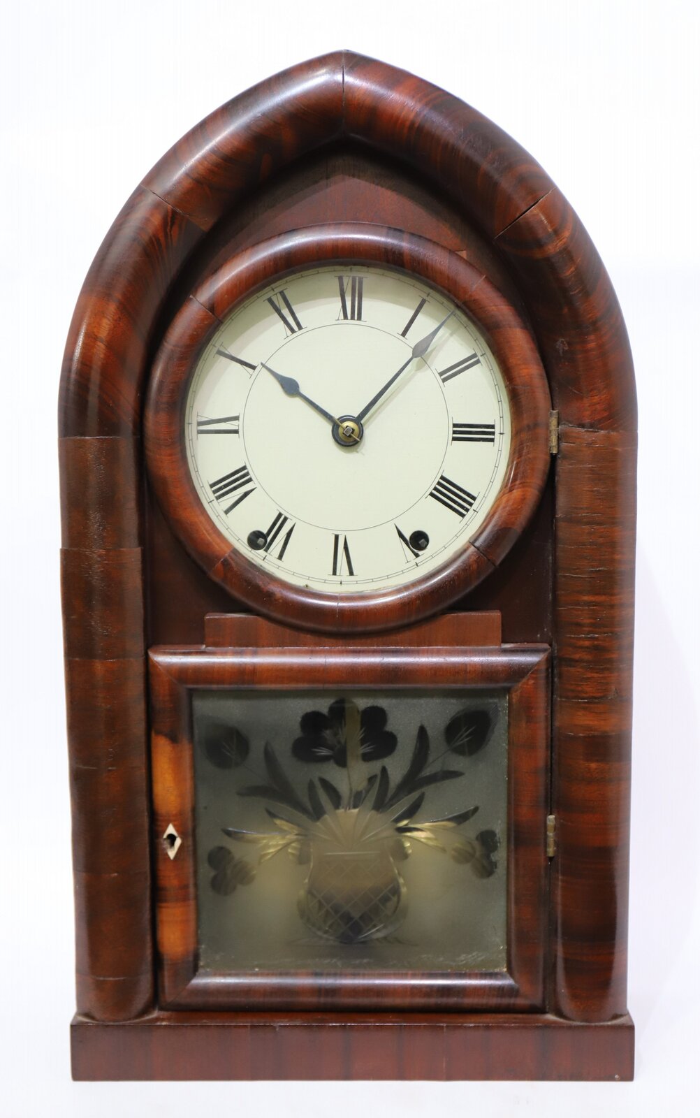 E.C. Brewster round gothic with remote fusees,ca. 1836. — Antique Clocks Price Guide