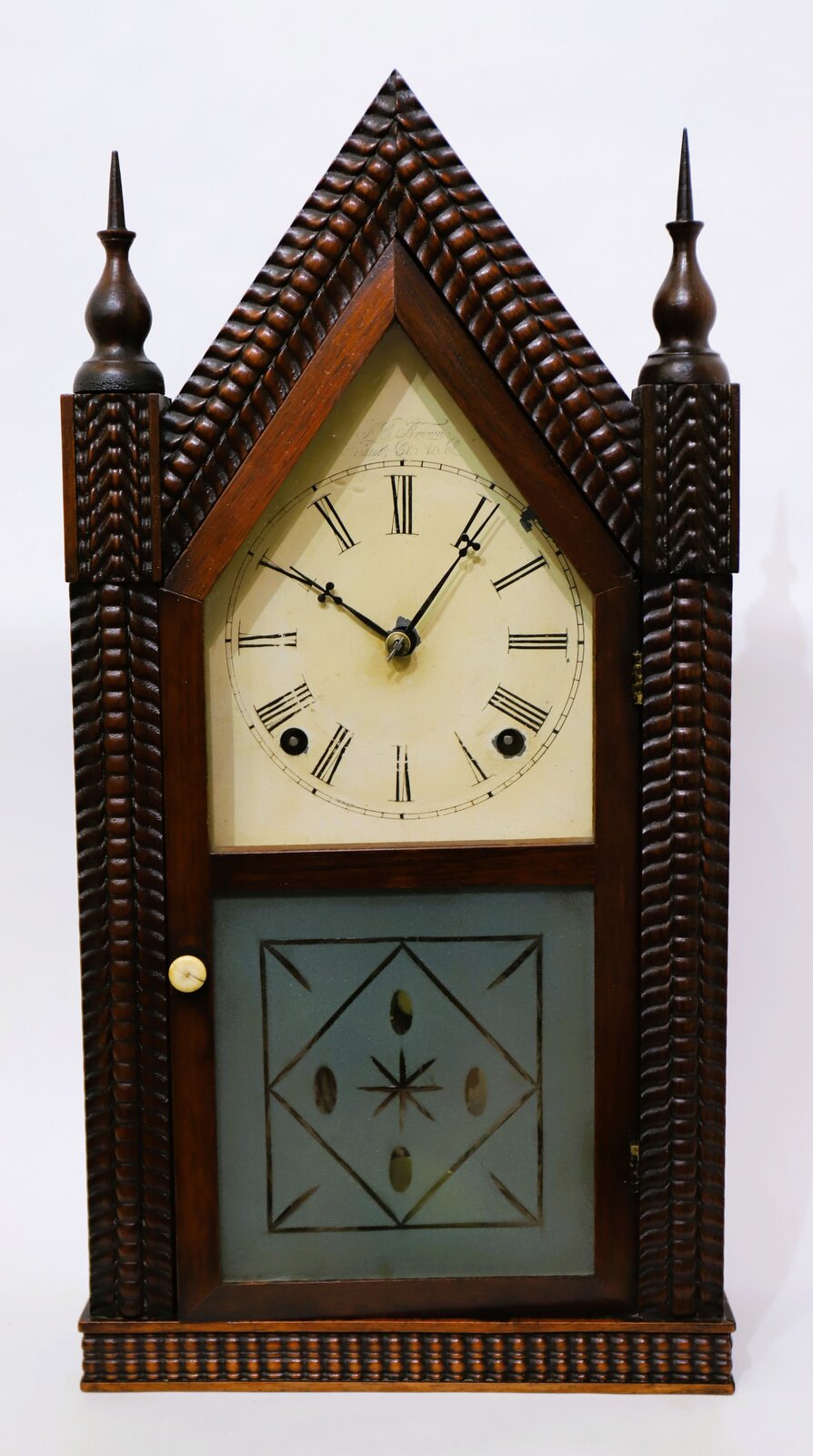 Forestville Mfg. Co. ripple-front steeple, 1842-1849. — Antique Clocks Price Guide