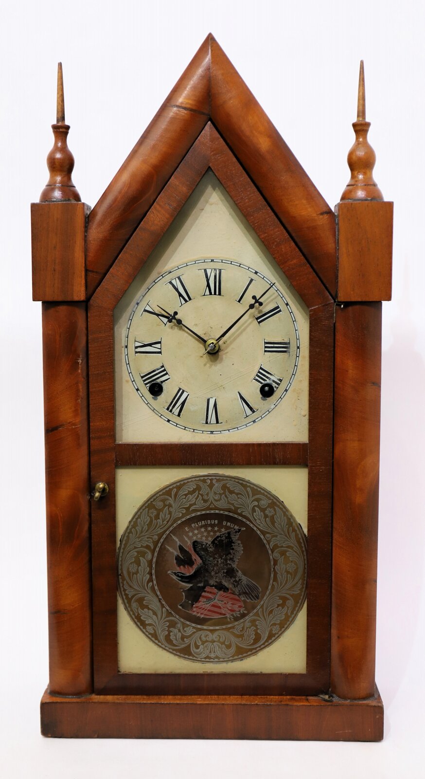 Atkins Clock Co. 8-day steeple, ca. 1860. — Antique Clocks Price Guide