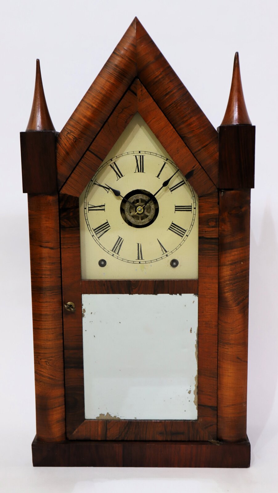 Chauncey Jerome 8-day steeple with J.S. Turner 8-day alarm,ca. 1852. — Antique Clocks Price Guide