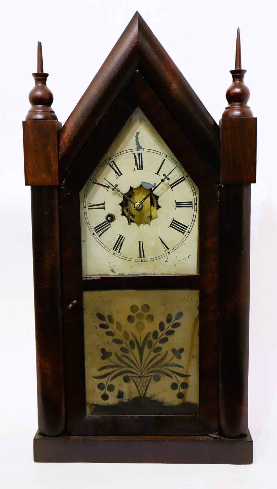 New Haven Clock Co. 8-day steeple timepiece, ca. 1856. — Antique Clocks Price Guide