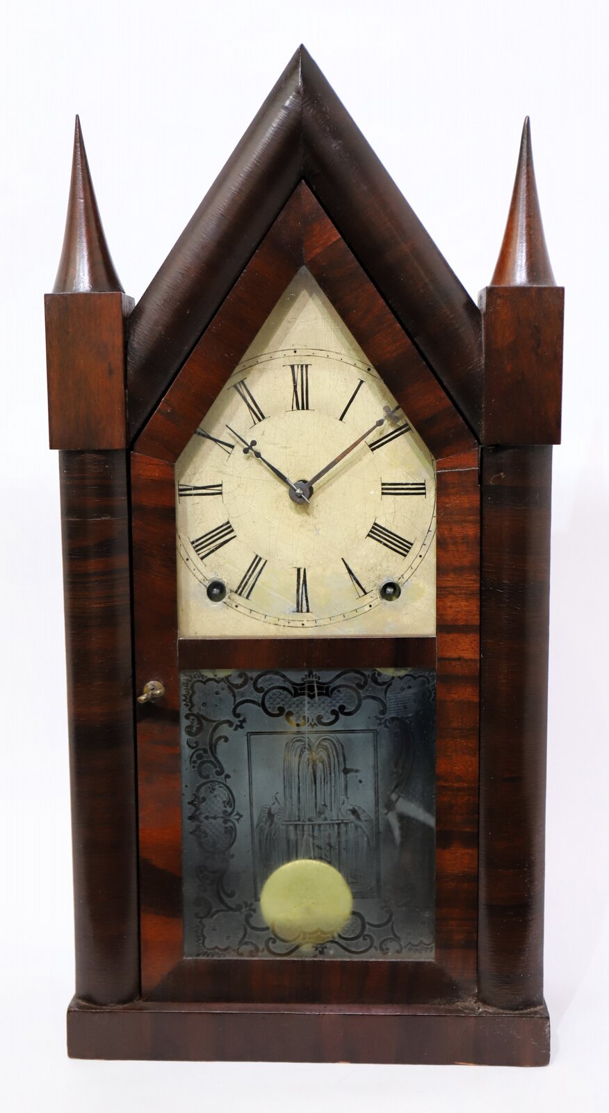 Ansonia Clock Co. 8-day steeple, 1850-1854. — Antique Clocks Price Guide