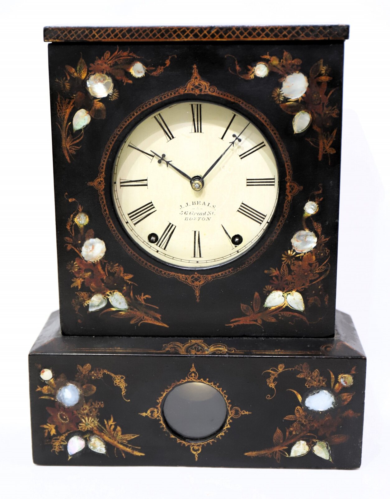JJ Beals box clock, 1875. — Antique Clocks Price Guide