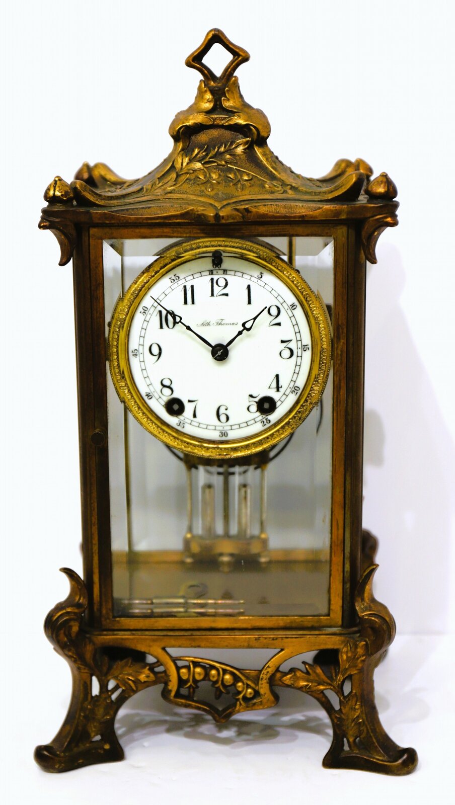 Seth Thomas Clock Co. “Empire No. 15” crystal regulator, 1909-1913. — Antique Clocks Price Guide