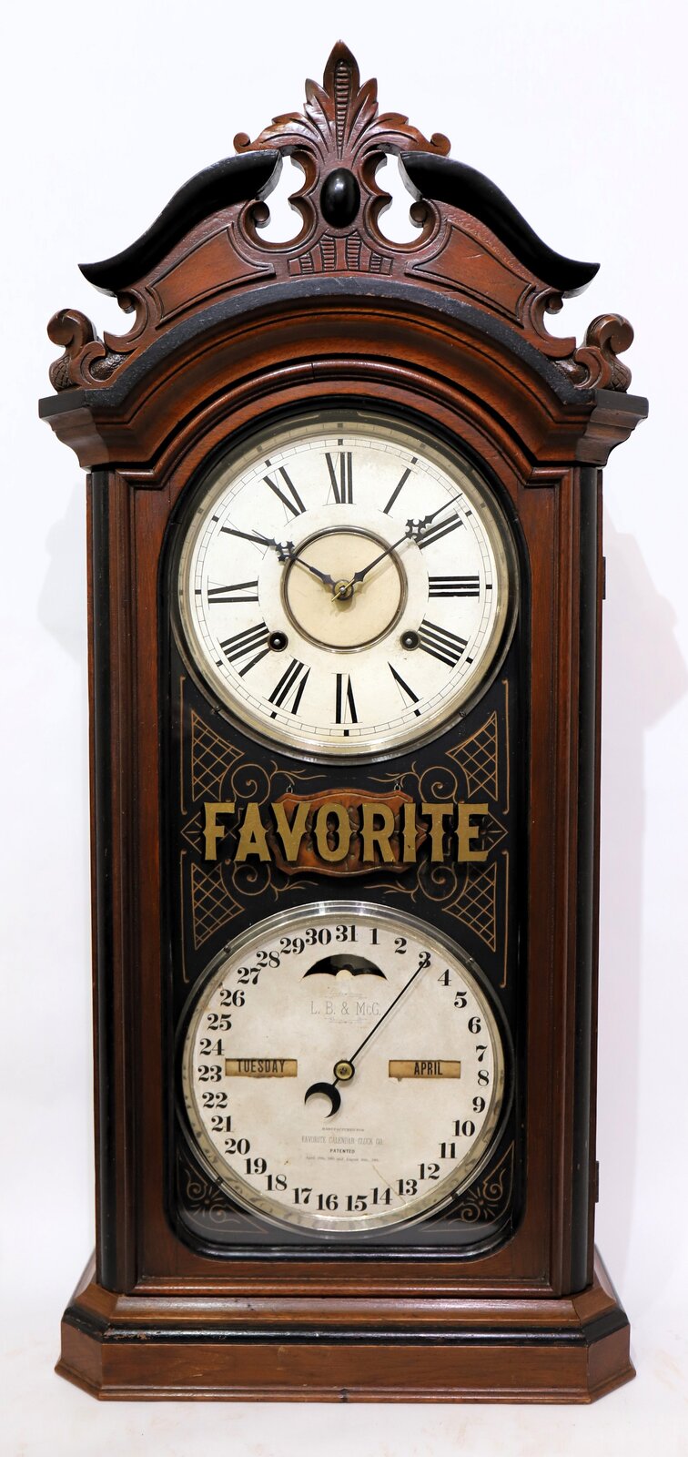 Ithaca Calendar Clock Co. “No. 4 ½ Favorite”, 1877-1890. — Antique Clocks Price Guide