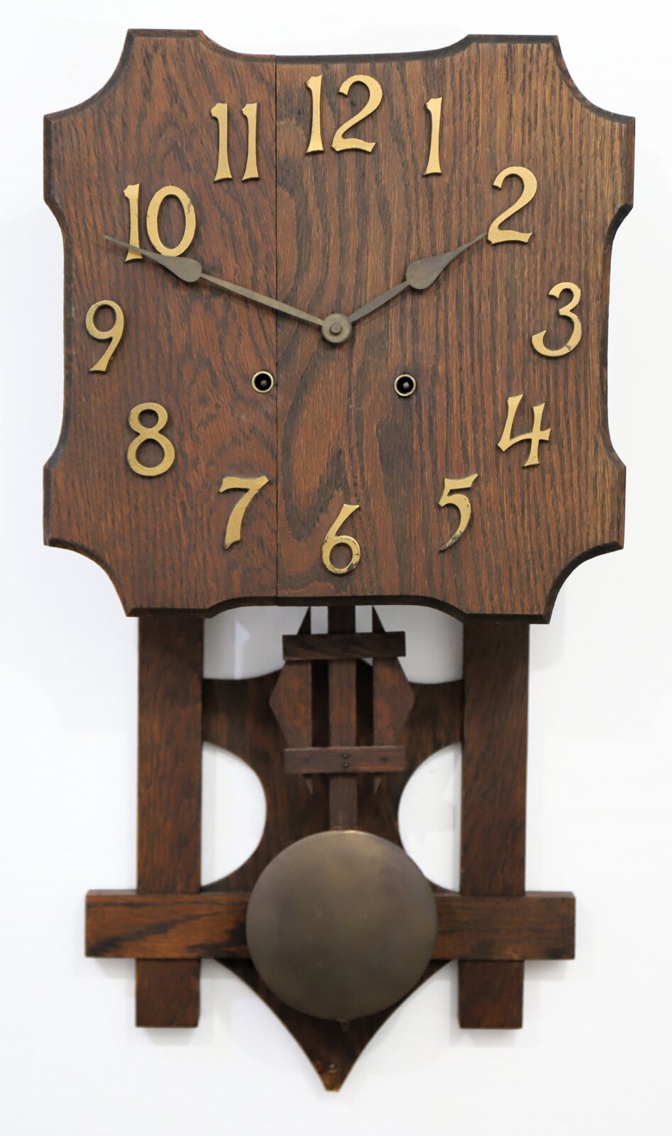 Mission-style wall clock, ca. 1910. — Antique Clocks Price Guide