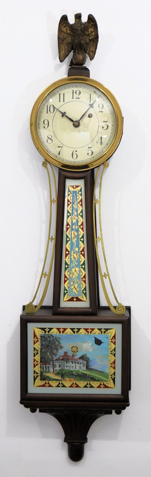 Herschede Clock Co. weight-driven banjo, ca. 1921. — Antique Clocks Price Guide