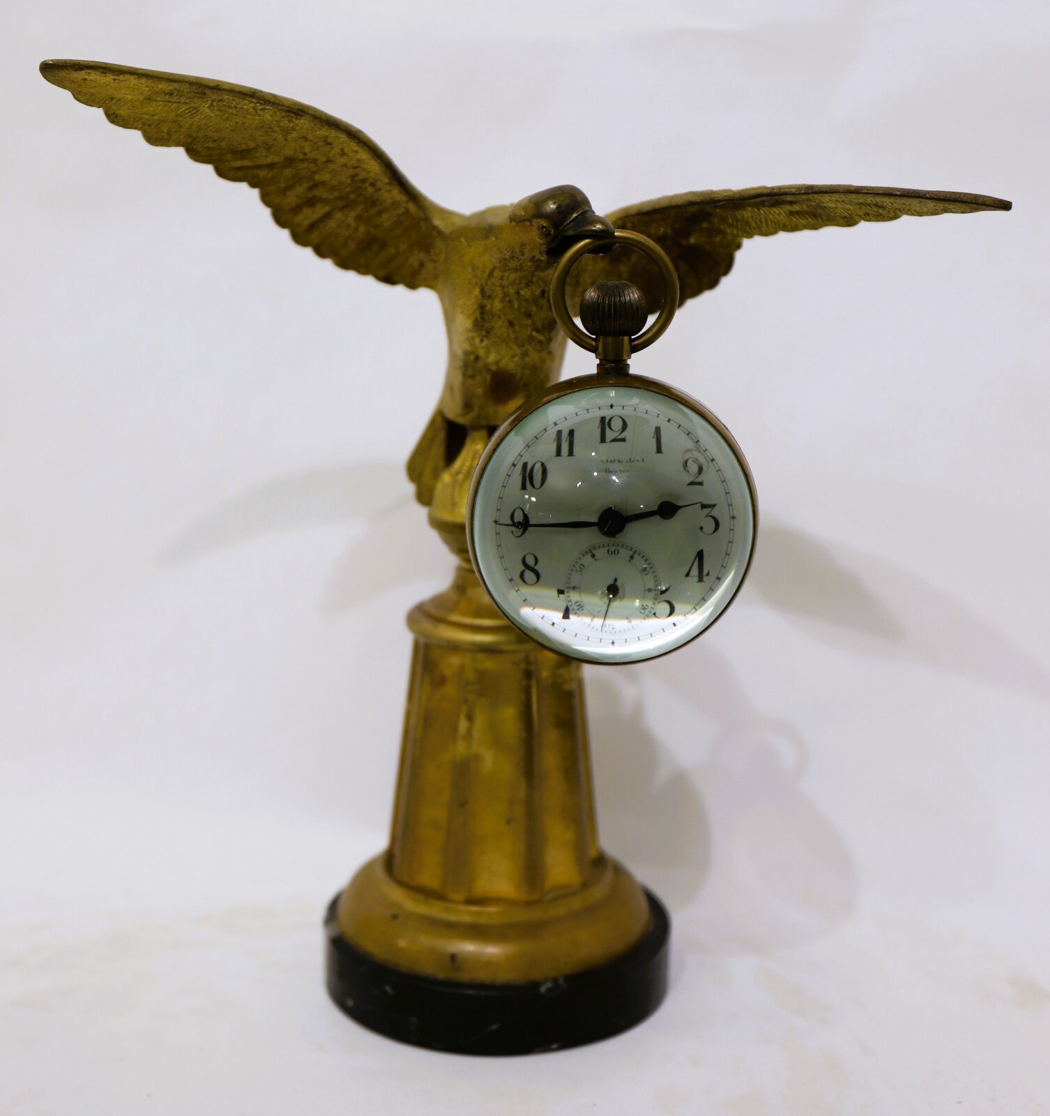 French ball clock and eagle watch stand, ca. 1900. — Antique Clocks Price Guide
