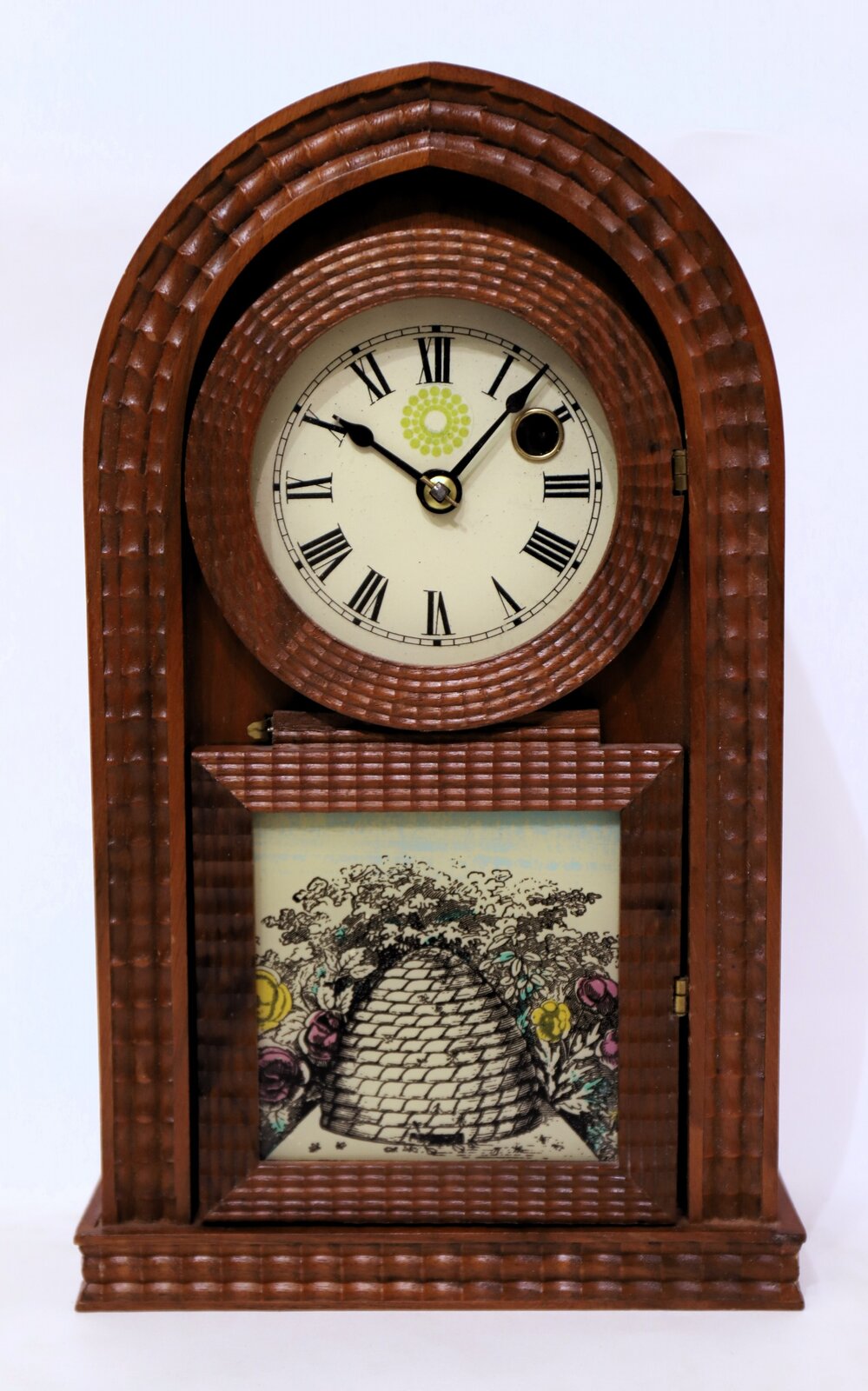 Miniature round gothic, ca. 1976. — Antique Clocks Price Guide