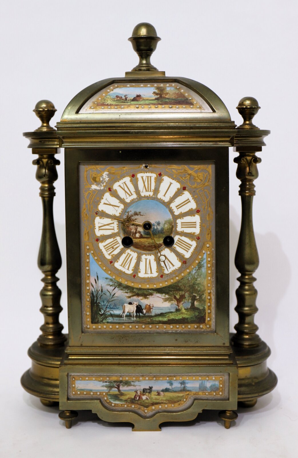 S. Marti brass shelf clock, ca. 1890. — Antique Clocks Price Guide