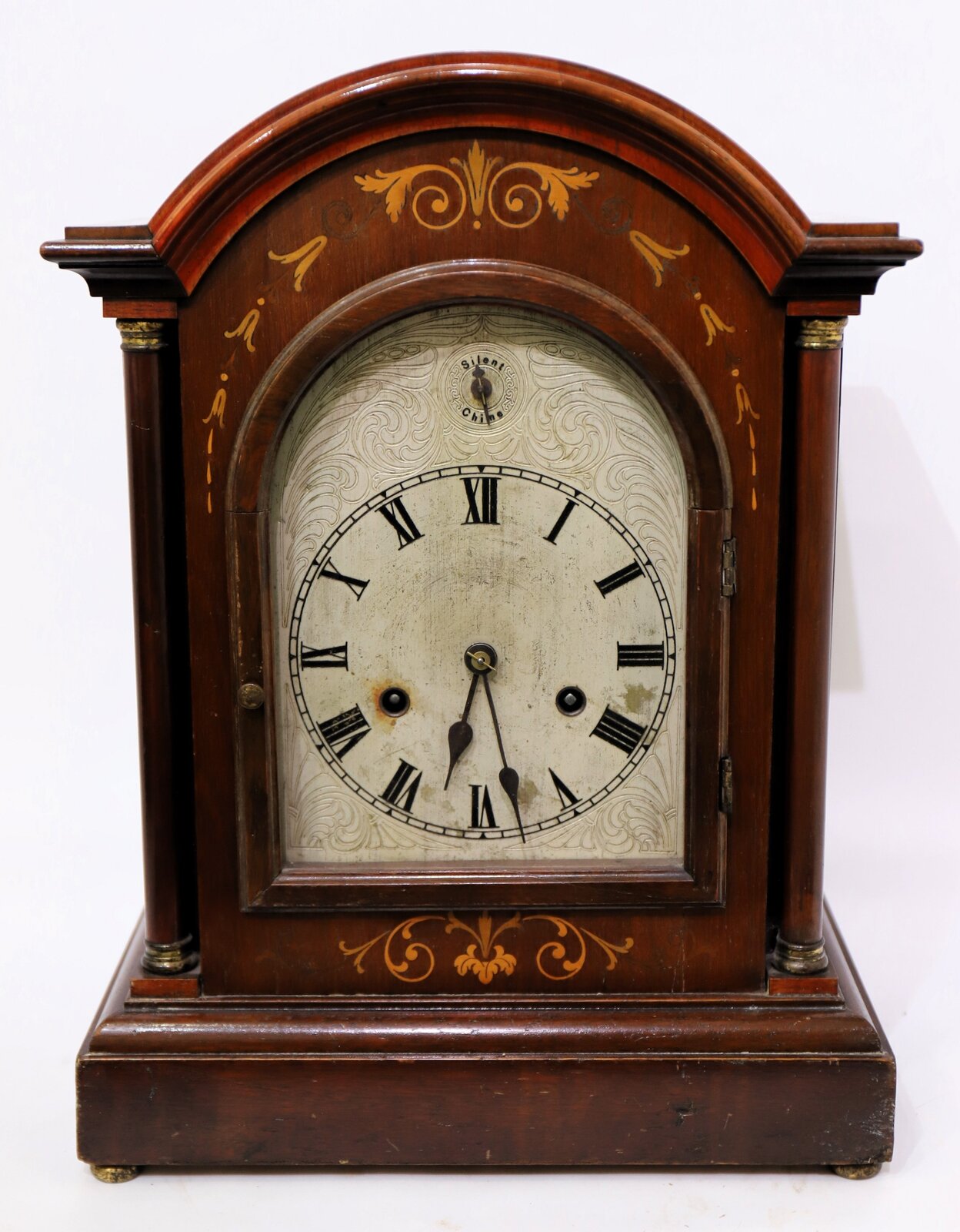 Hamburg American Clock Co. chiming shelf clock, 1891-1926. — Antique Clocks Price Guide