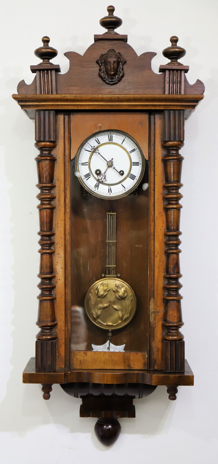 German spring-driven wall clock, ca. 1890. — Antique Clocks Price Guide