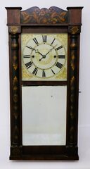 Jeromes’ & Darrow bronzed looking glass clock, 1828-1834.